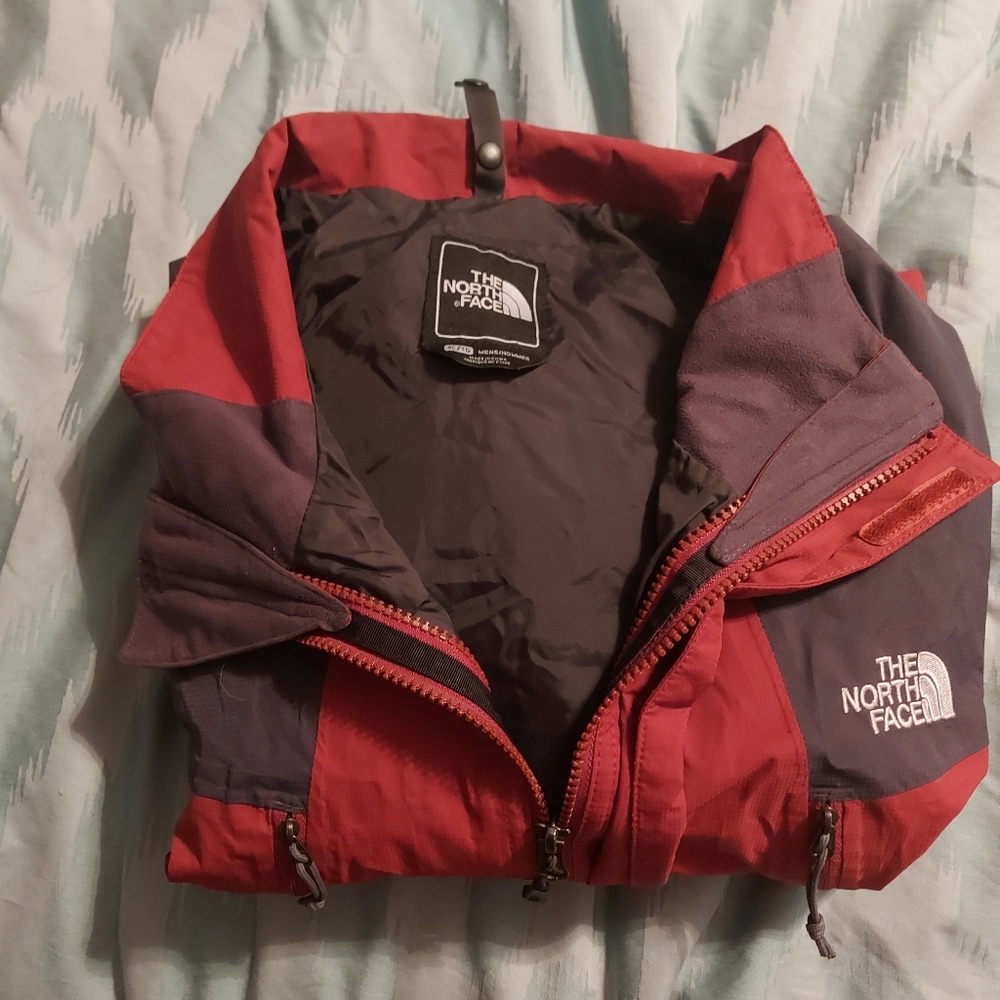 The‎ North Face vtg Hyvent Red/Gray Jacket Coat Men's XL Full Zip